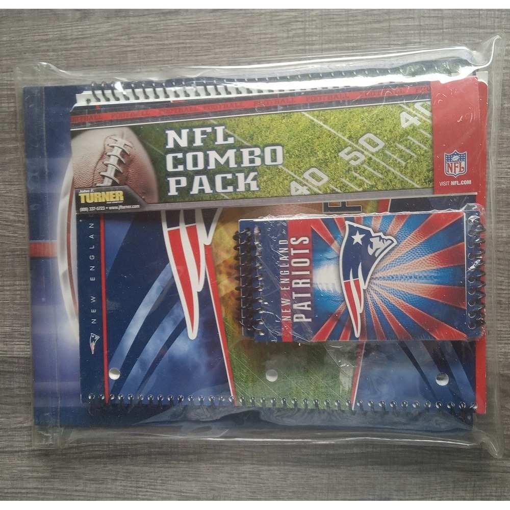 New England‎ Patriots Notebook Combo Pack NFL Merch NEW!!